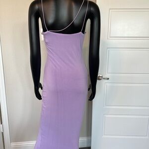 JLUXLABEL Lilac Midi Dress with Spaghetti Straps